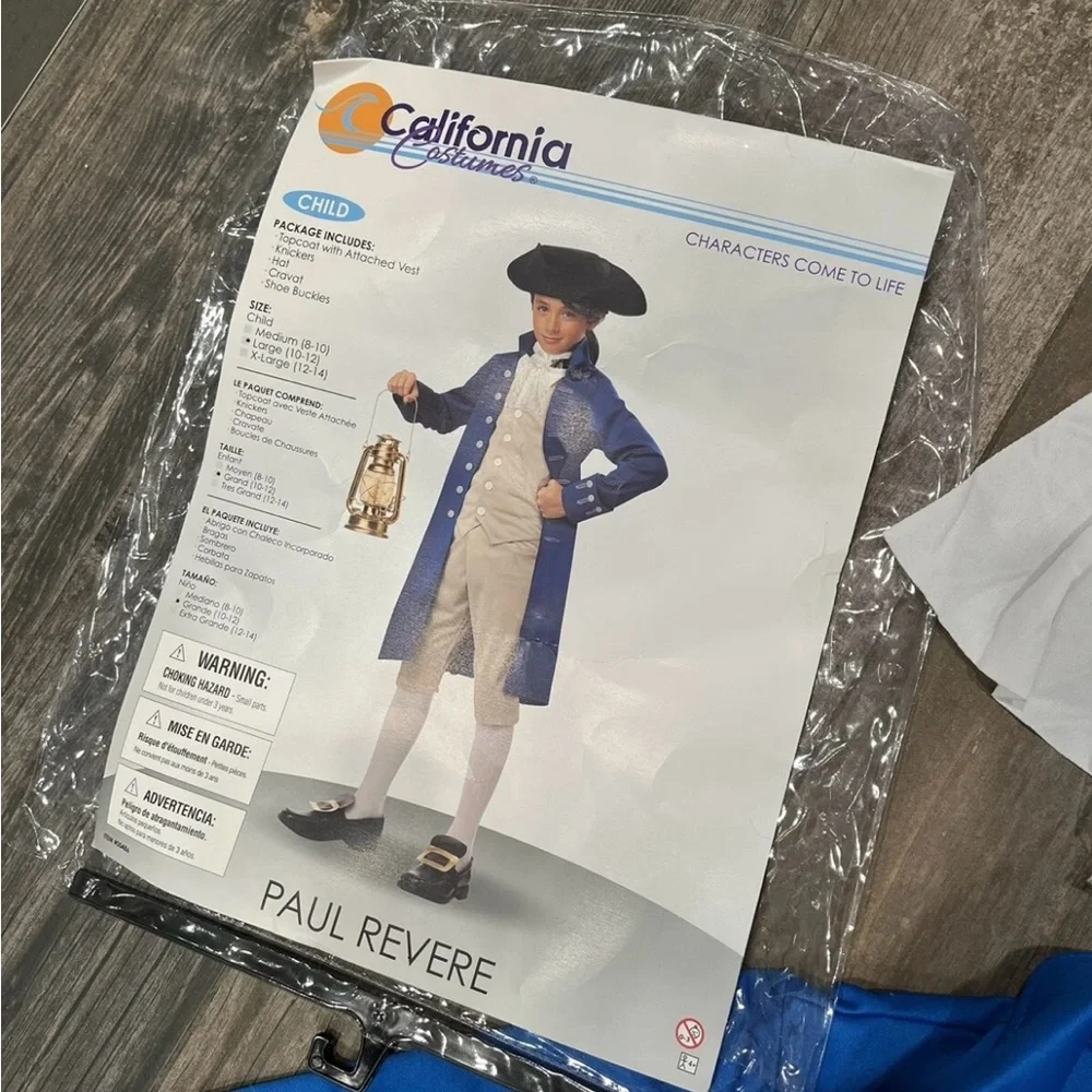 California Costumes Boys Blue and Tan Colonial Coat Set